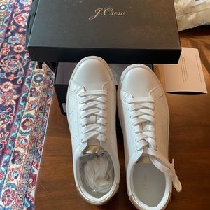 J. Crew Saturday Sneakers with gold detail